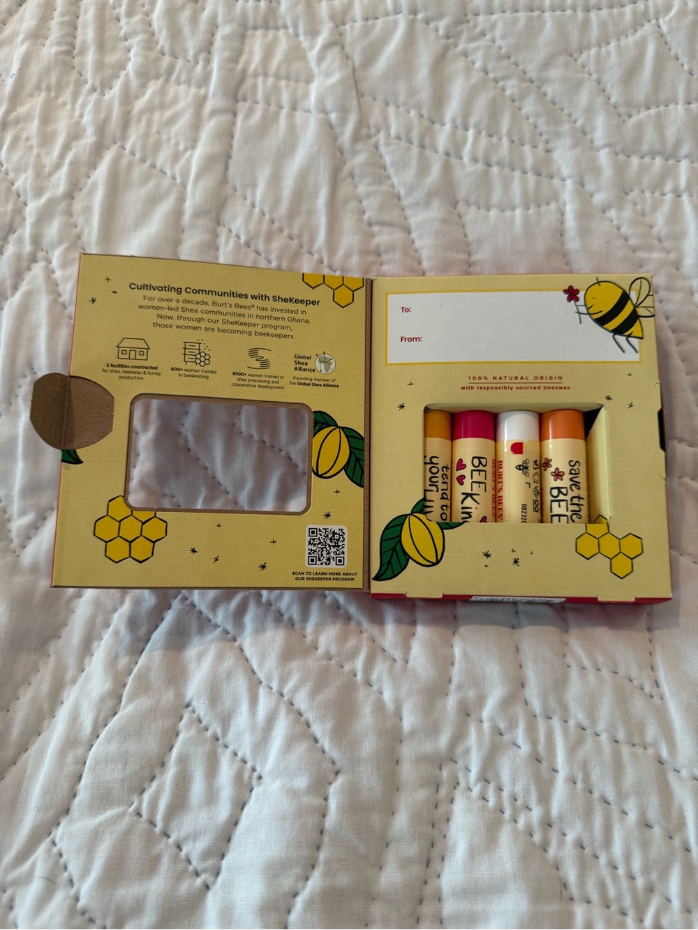 Burt's Bees Assorted Lip Balm Gift Box - set of 4 - Picture 2 of 3